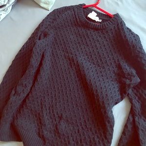 Navy blue knit sweater